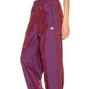 adidas vera Wang Purple Track Pants with Orange Stripe Detail